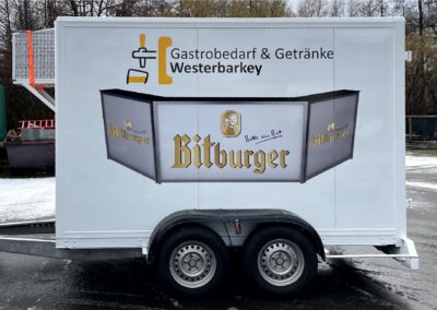 Gastrobedarf Westerbarkey Bitburger Anhaenger