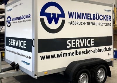 Wimmelbruecker Abbruch Service Anhaenger vorn